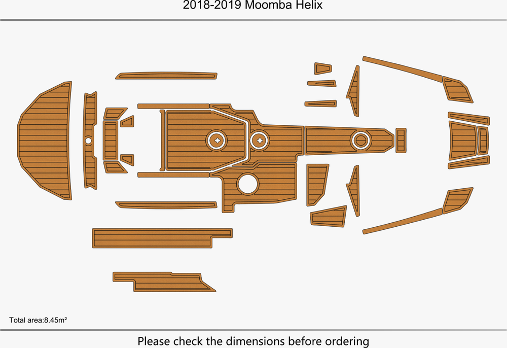 2018-2019 Moomba Helix Anti-slip mat Custom EVA faux teak marine deck flooring