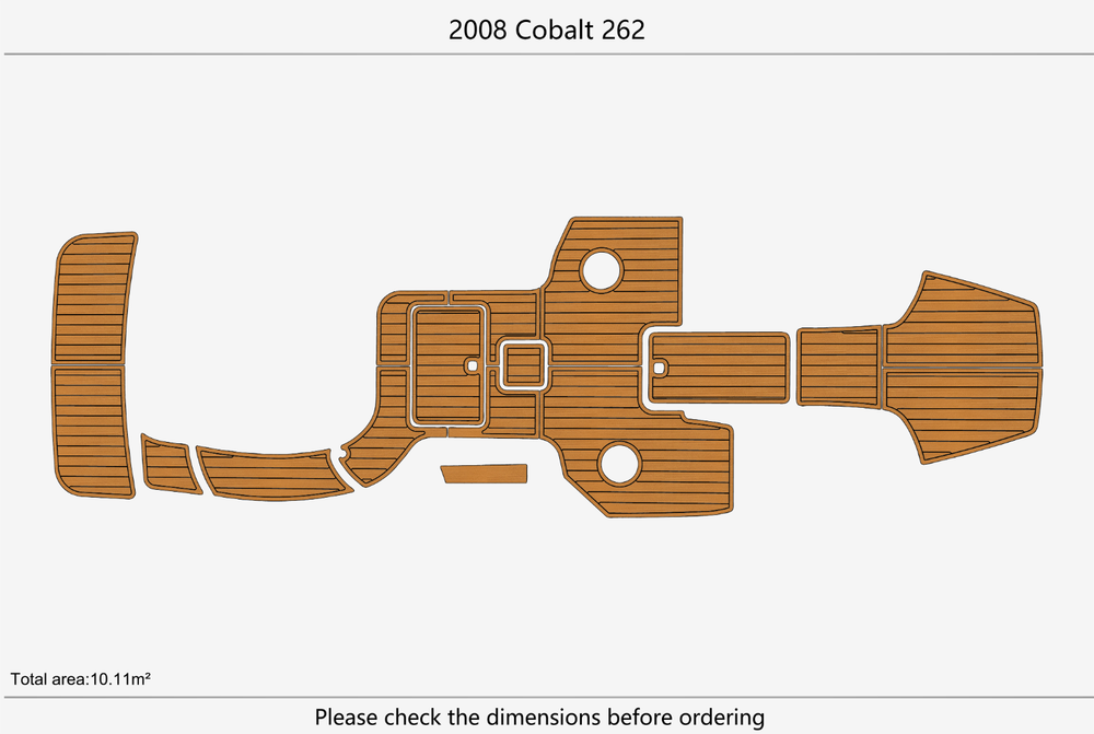 2008 Cobalt 262 Cockpit Swim platform 1/4"6mm EVA Foam carpet marine faux floor