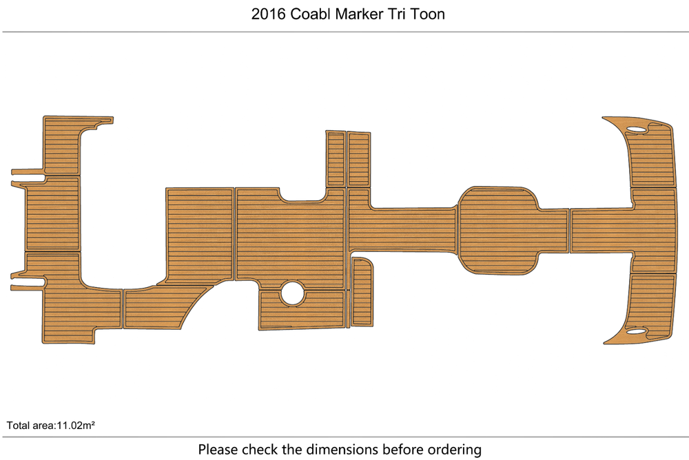 2016 Cobalt Marker Tri Toon Cobkpit swim platform 1/4” 6mm EVA Foam floor