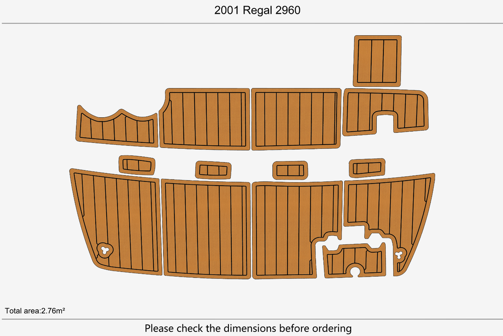 2001 Regal 2960 Marine teak deck EVA Foam Boat flooring