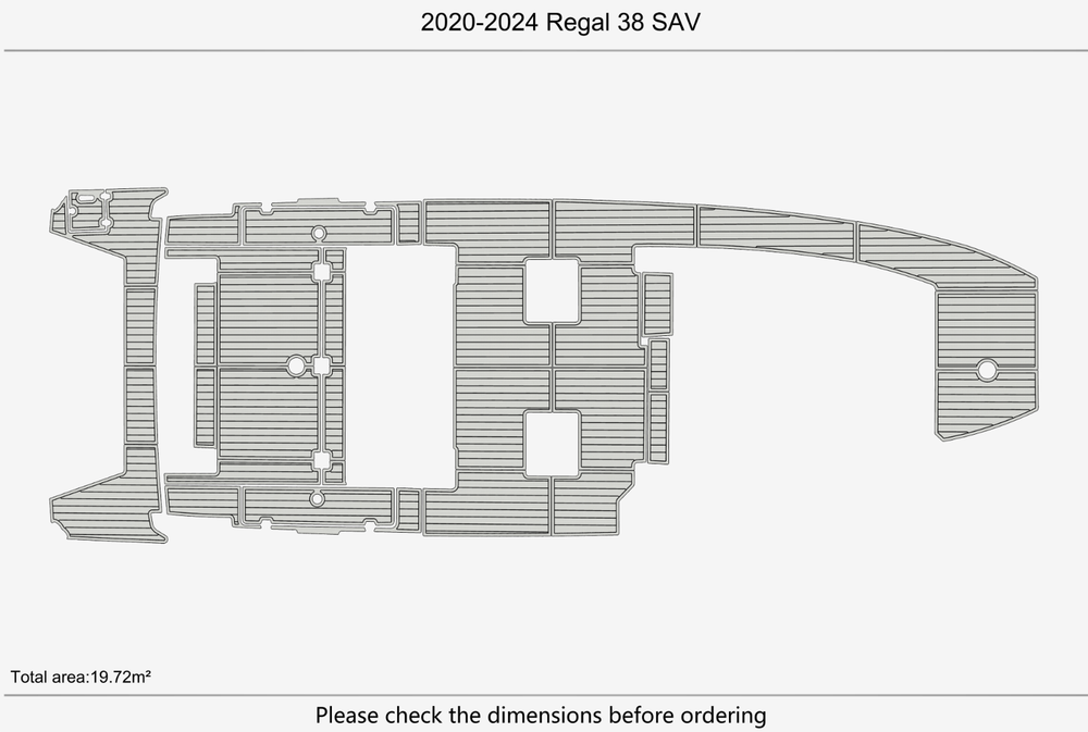 2020-2024 Regal 38 SAV Marine teak deck EVA Foam Boat flooring
