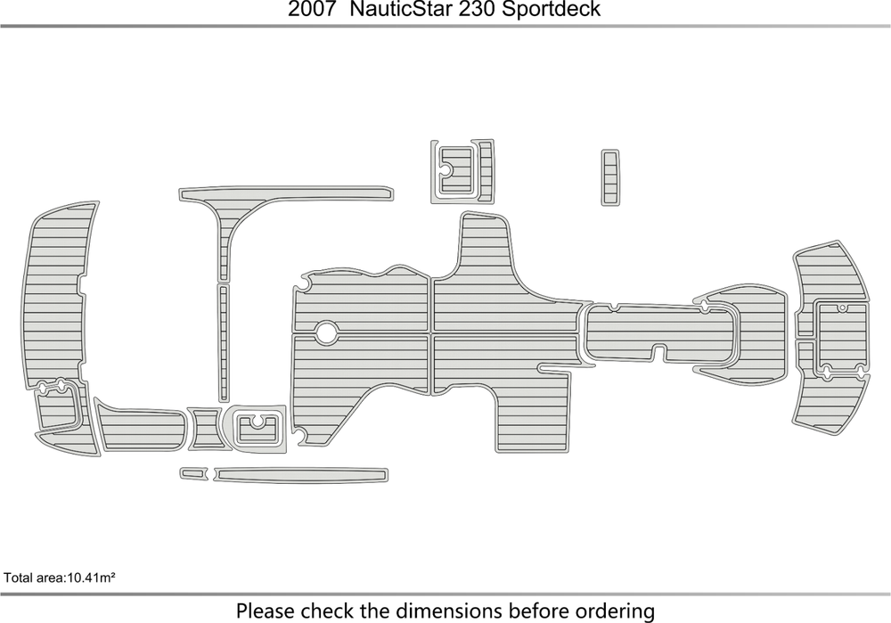 2007 NauticStar 230 Sportdeck Anti-slip mat Custom EVA faux marine flooring