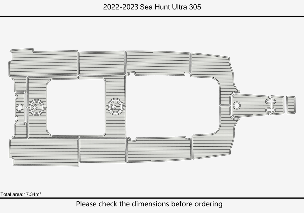 2022-2023 Sea Hunt 305 ULTRA Cockpit 1/4"6mm EVA Foam floor