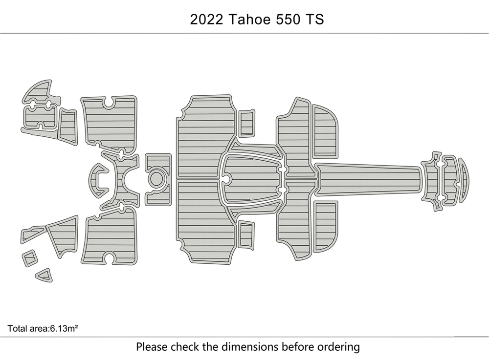 2022 Tahoe 550 TS Cockpit Swim platform 1/4"6mm EVA foam faux MAT floor