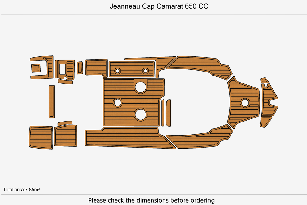 Jeanneau Cap Camarat 650 CC Marine teak deck EVA Foam Boat flooring