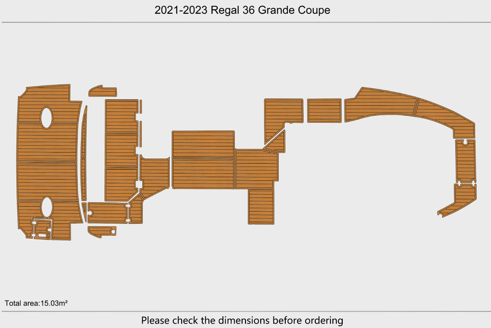 2021-2023 Regal 36 Grande Coupe Swim platform 1/4"6mm EVA foam faux floor