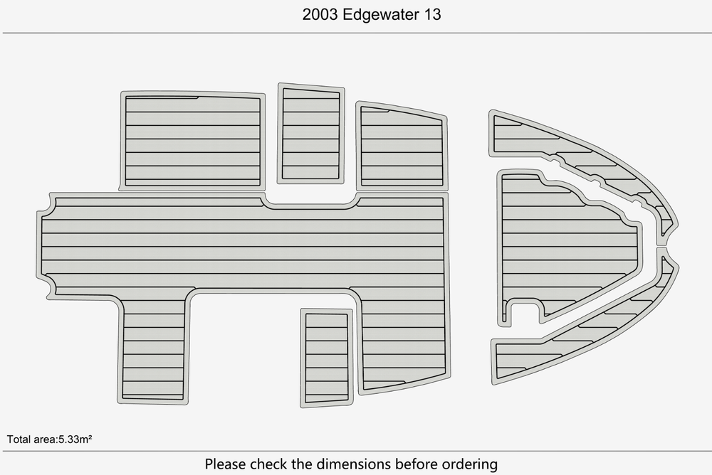 2003 Edgewater 13 Cockpit 1/4"6mm EVA Foam carpet marine floor