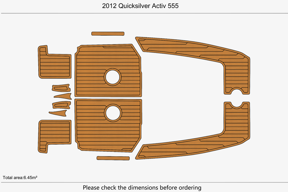 2012 Quicksilver Activ 555 Marine teak deck EVA Foam Boat flooring