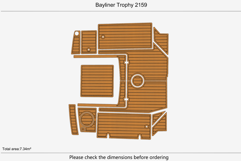 Bayliner Trophy 2159 Marine teak deck EVA Foam Boat flooring