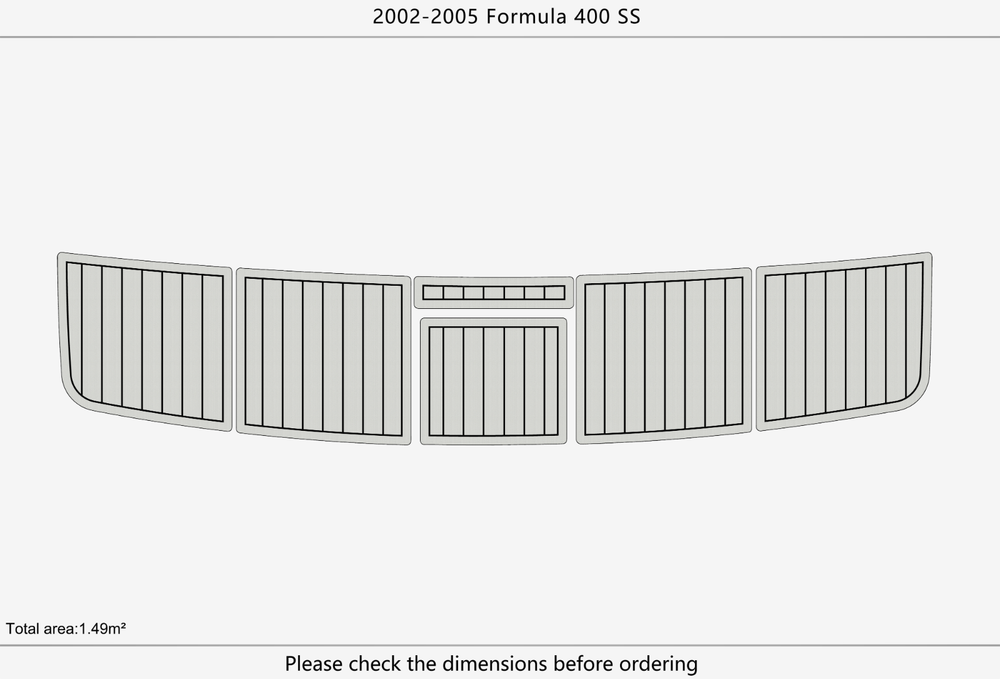 2002-2005 Formula 400 SS Marine teak deck EVA Foam Boat flooring