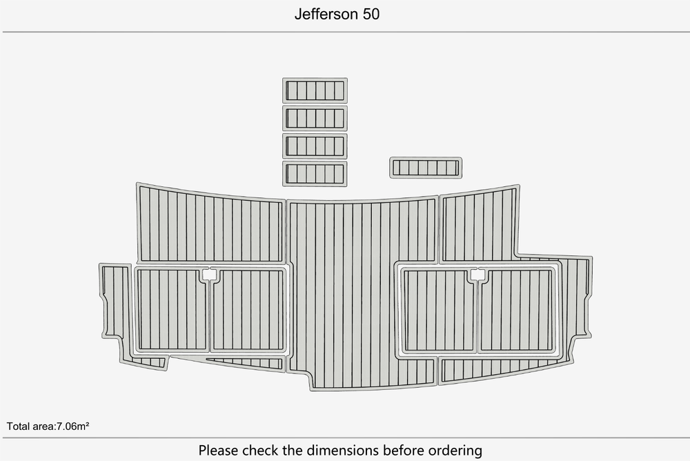Jefferson 50 Swim platform 1/4"6mm EVA Foam faux mat floor