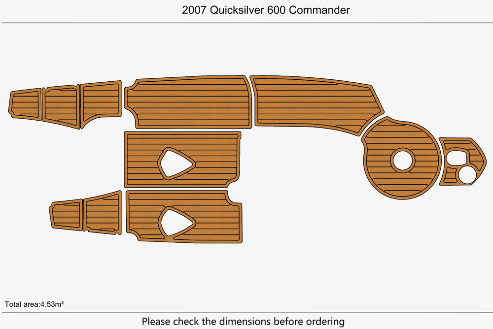 2007 Quicksilver 600 Commander Marine teak deck EVA Foam Boat flooring