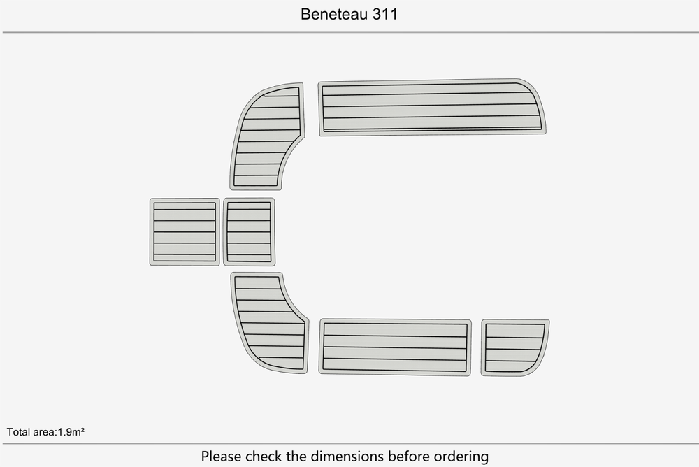 Beneteau 311 Anti-slip mat Custom EVA teak marine deck flooring