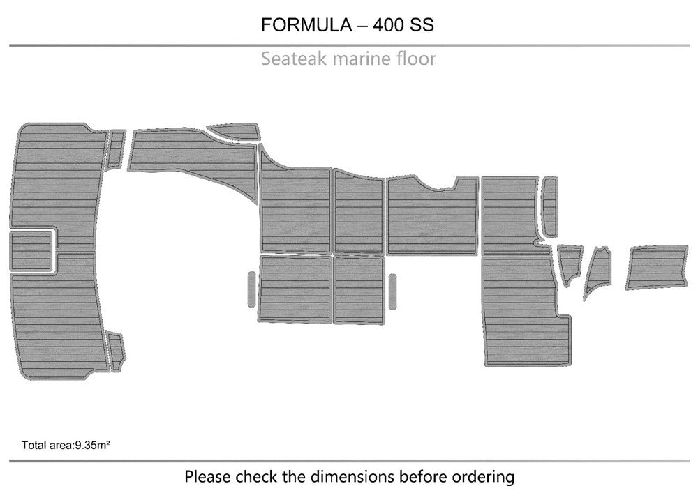 FORMULA 400SS Cockpit swimming platform Pads 1/4" 6mm EVA Teak Decking floor