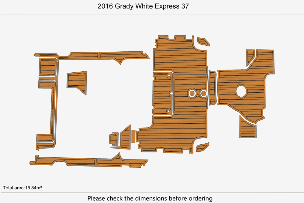 2016 Grady White 37 Express Cockpit Swim platform 1/4"6mm EVA Foam faux floor