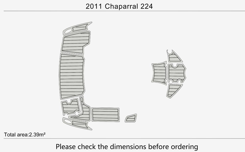 2011 Chaparral 224 Anti-slip mat Custom EVA teak marine deck flooring
