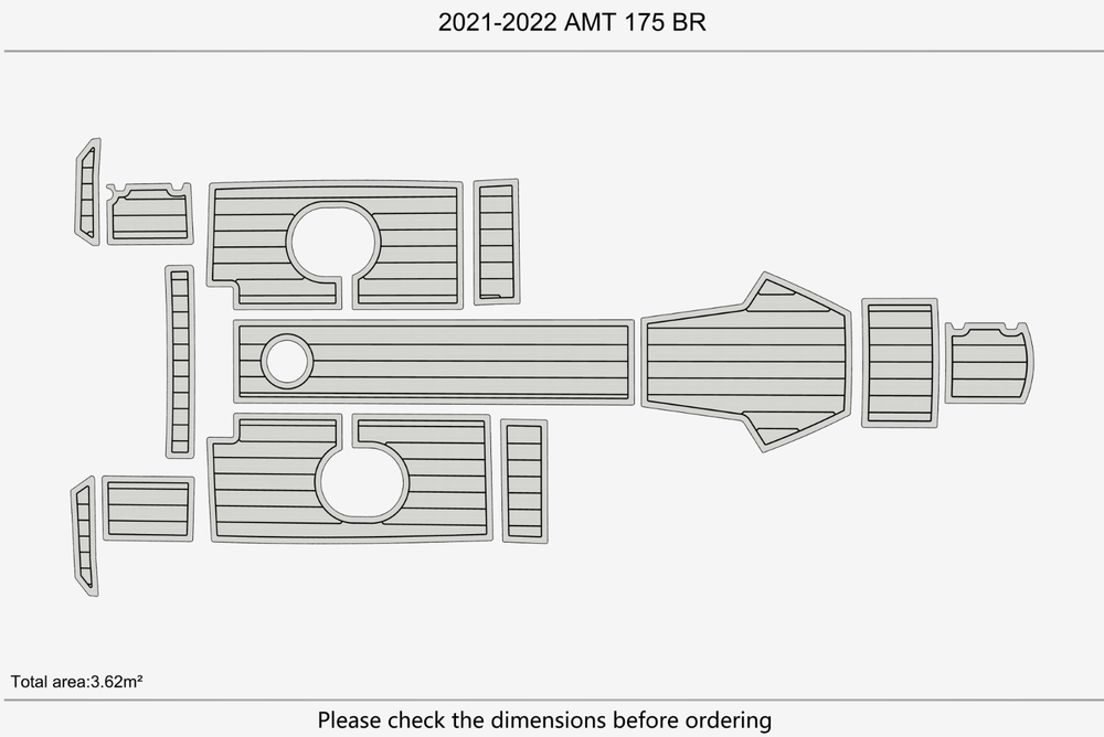 2021-2022 AMT 175 BR Marine teak deck EVA Foam Boat flooring