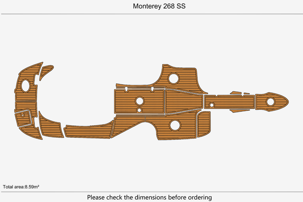 2006 Monterey 268 SS Marine teak deck EVA Foam Boat flooring