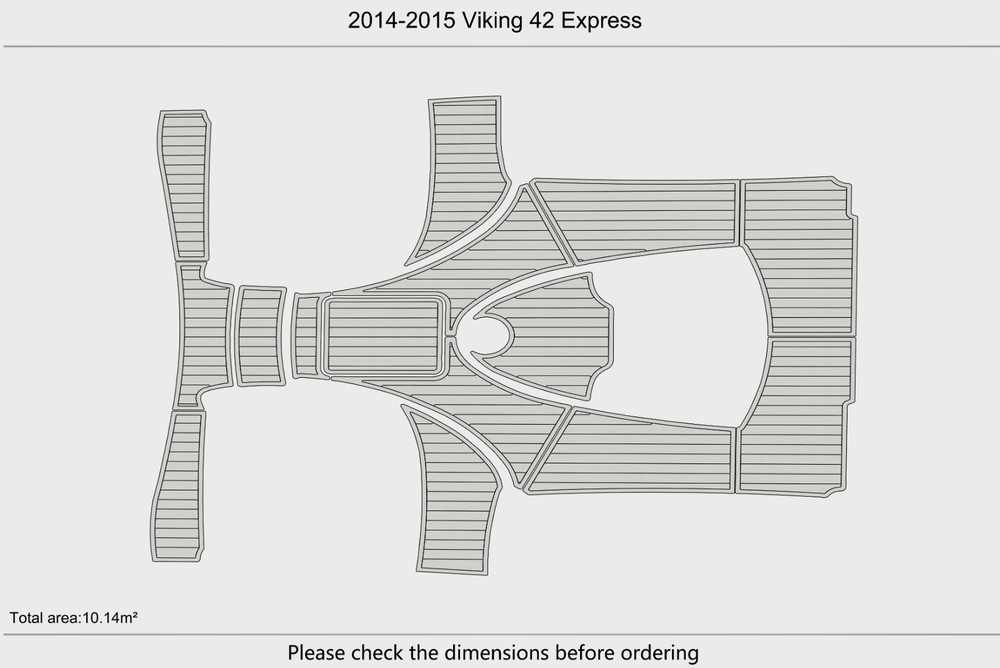 2014-2015 Viking 42 Express Cockpit Swim platform 1/4"6mm EVA Foam floor