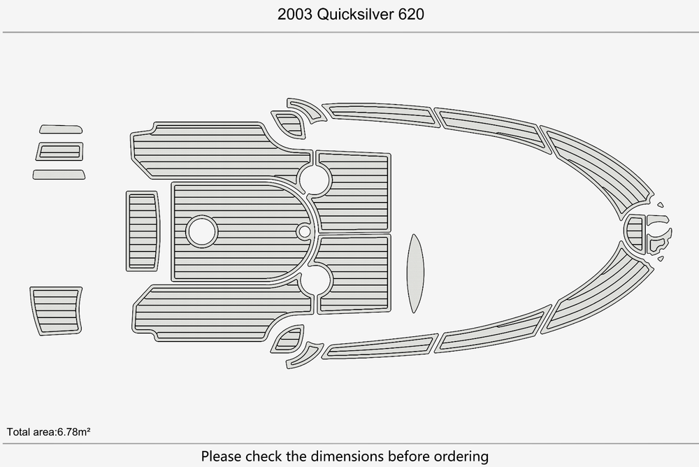 2003 Quicksilver 620 Marine teak deck EVA Foam Boat flooring