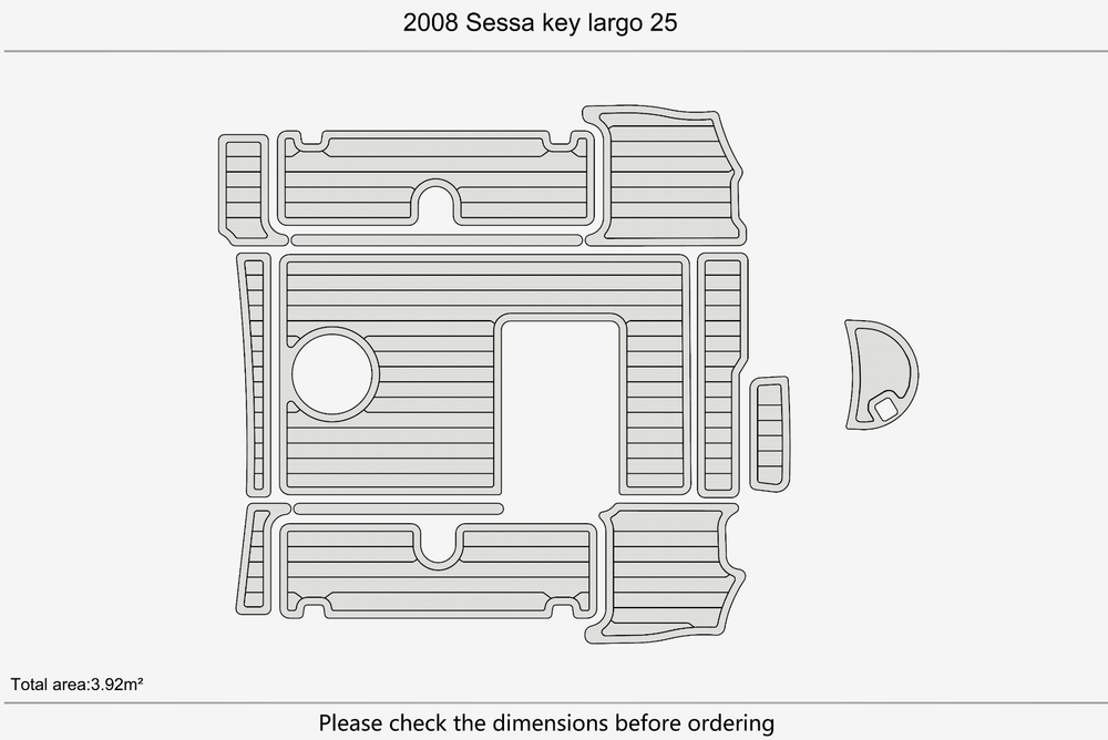 2008 Sessa Key Largo 25 Marine teak deck seadek EVA Foam Boat flooring