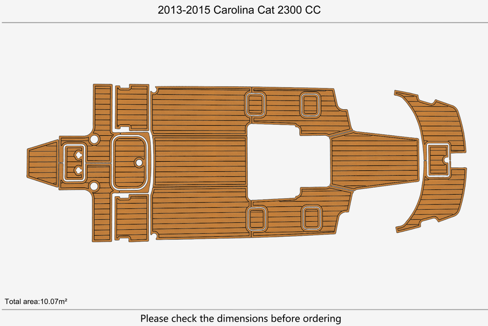 2013-2015 Carolina Cat 2300 CC Cockpit bow 1/4"6mm EVA Foam carpet marine floor