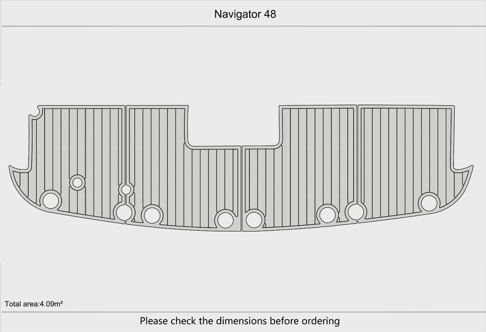 Navigator 48 Swim platform 1/4"6mm EVA Foam fuax floor