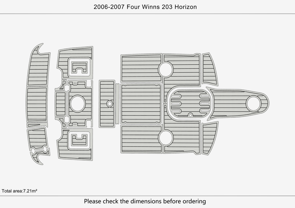 2006-2007 Four Winns 203 Horizon Marine teak deck EVA Foam Boat flooring