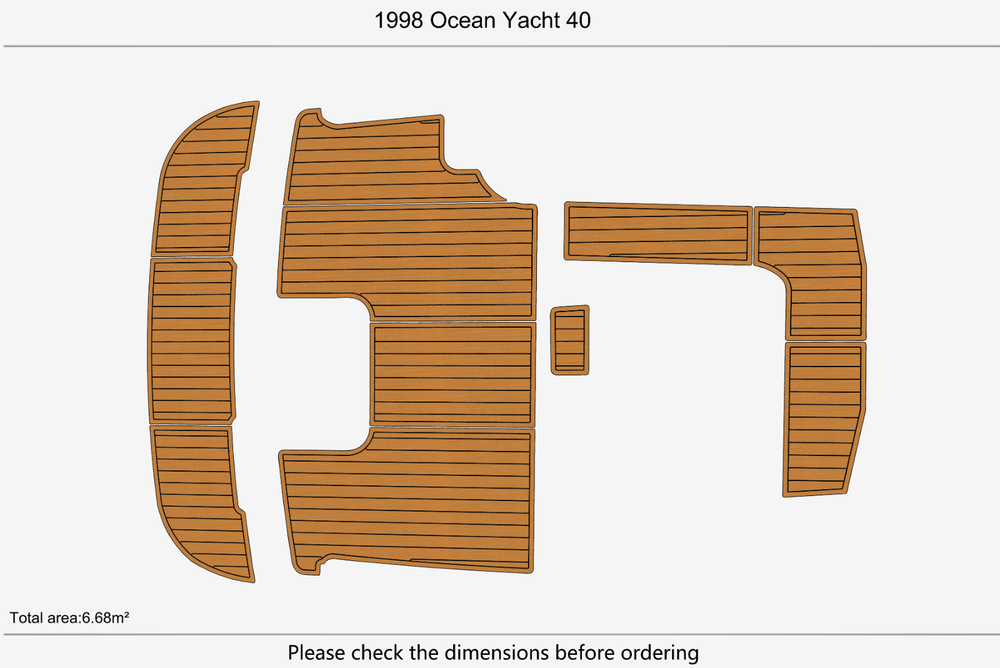 1998 Ocean Yacht 40 Cockpit Swim platform 1/4"6mm EVA Foam floor