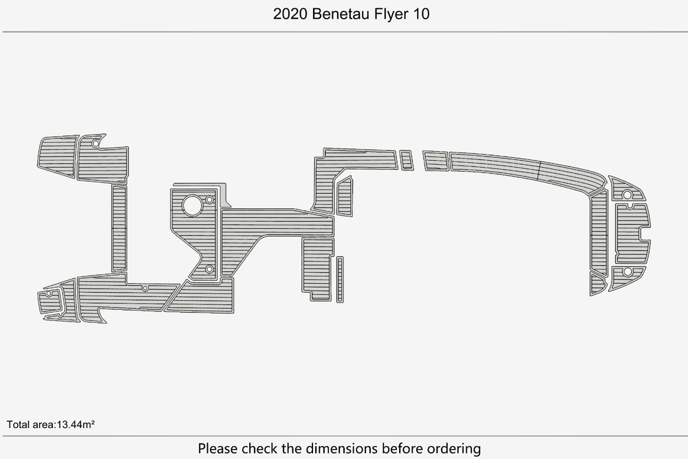 2020 Benetau Flyer 10 Anti-slip mat Custom EVA teak marine deck flooring