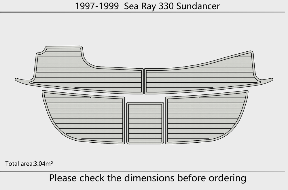 1997-1999 Sea Ray 330 Sundancer Swim platform 1/4"6mm EVA Foam floor