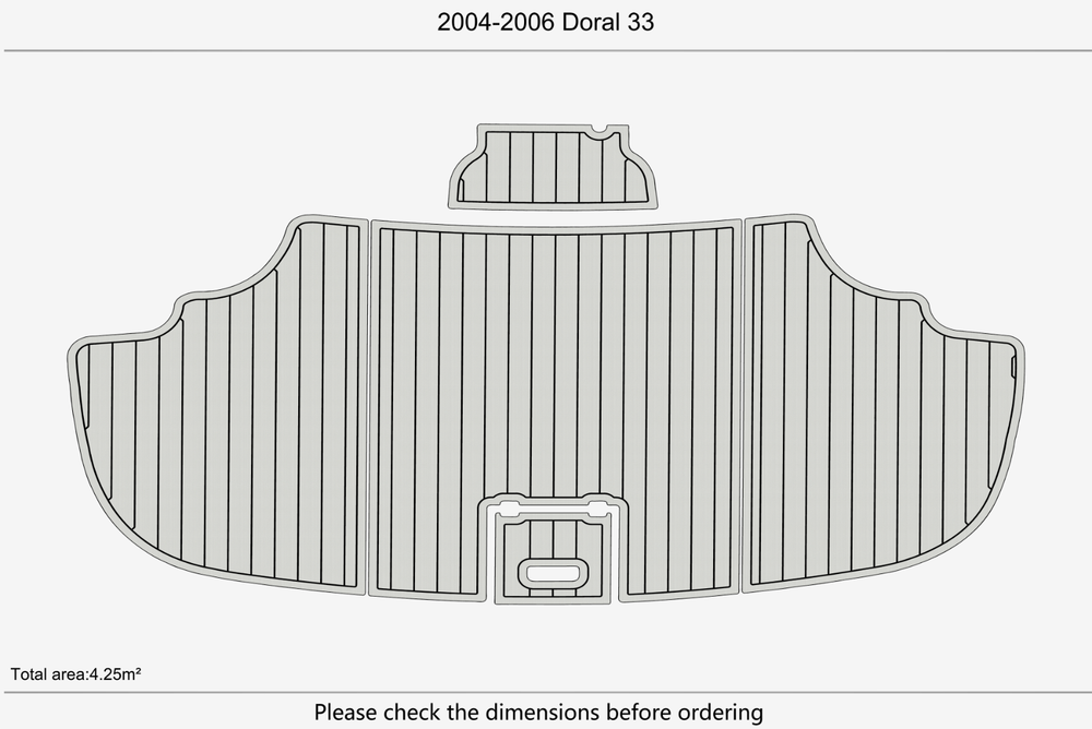 2004-2006 Doral 33 Swim platform 1/4"6mm EVA Foam carpet marine floor