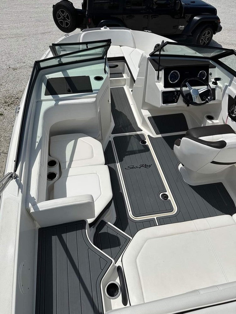 2015-2019 Sea Ray 190 SPX Outboard Anti-slip mat Custom EVA faux teak flooring