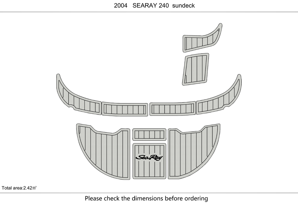 2000-2008 sea ray 240 sundeck swim platform 1/4" 6mm EVA foam floor