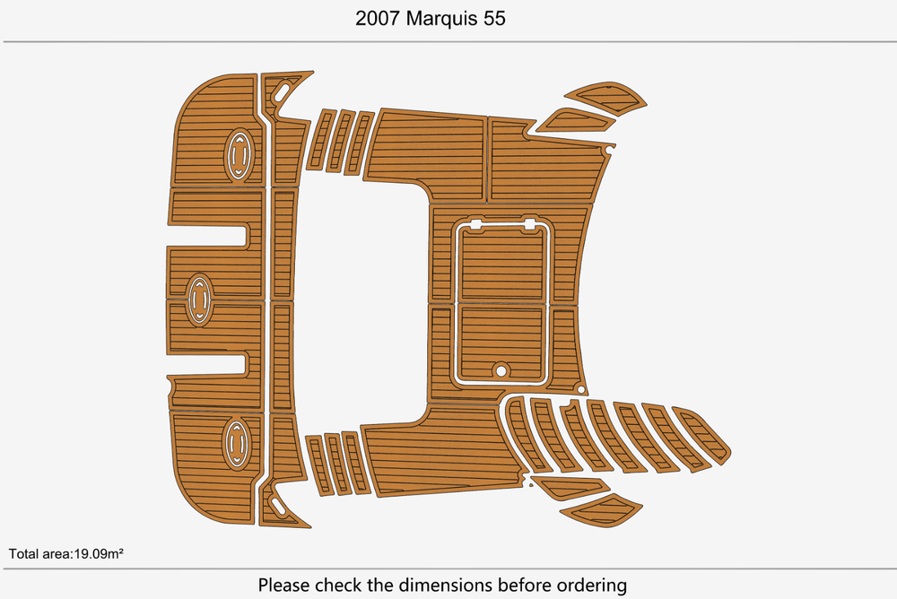 2007 Marquis 55 Cockpit Swim platform 1/4"6mm EVA Foam faux mat floor