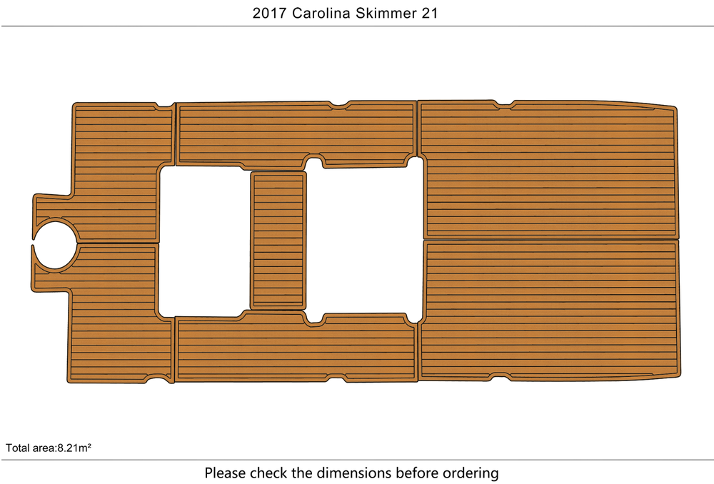 2016-2018 Carolina Skimmer 21 Cockpit 1/4"6mm EVA foam floor