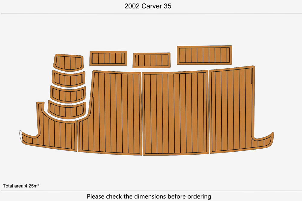 2002 Carver 35 Swim platform 1/4"6mm EVA Foam carpet marine fuax mat floor