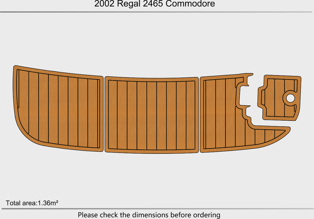 2002 Regal 2465 Commodore Marine teak deck seadek EVA Foam Boat flooring