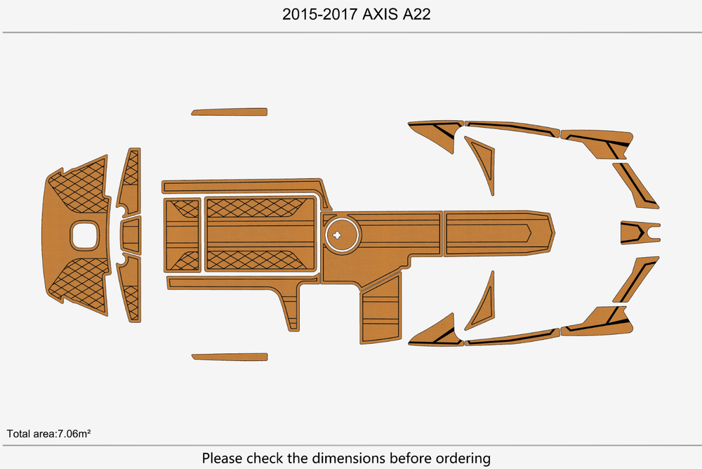 2015-2017 AXIS A22 Marine teak deck EVA Foam Boat flooring
