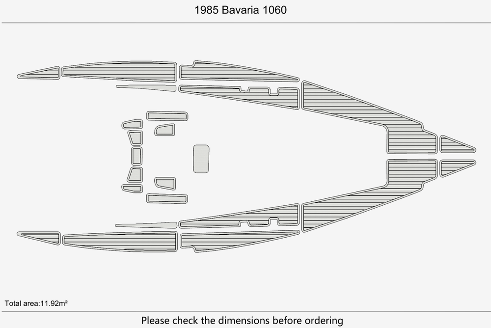 1985 Bavaria 1060 Anti-slip mat Custom EVA faux teak marine flooring