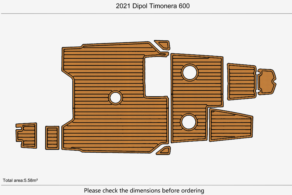 2021 Dipol Timonera 600 Marine teak deck EVA Foam Boat flooring