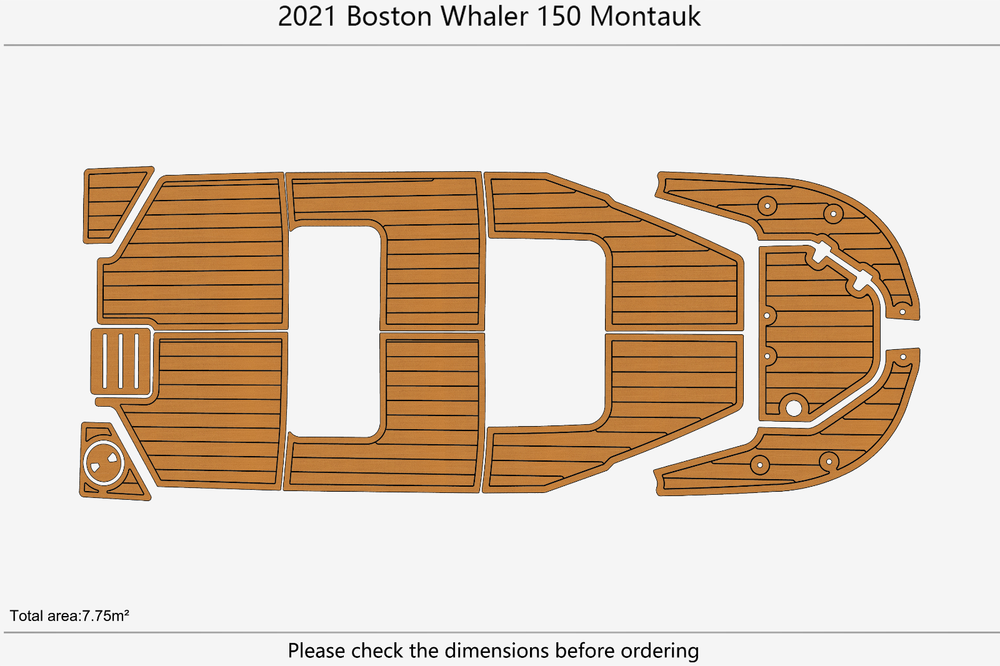 2021 Boston Whaler 150 Montauk Anti-slip Custom EVA marine deck flooring