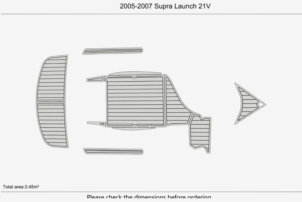 2005-2007 Supra Launch 21V Marine teak deck seadek EVA Foam Boat flooring