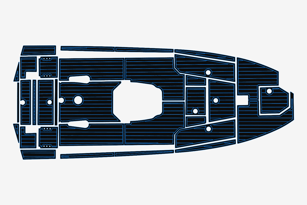2020-2023 Avid 21 FS Cockpit Pads 1/4" 6mm EVA Teak deck floor