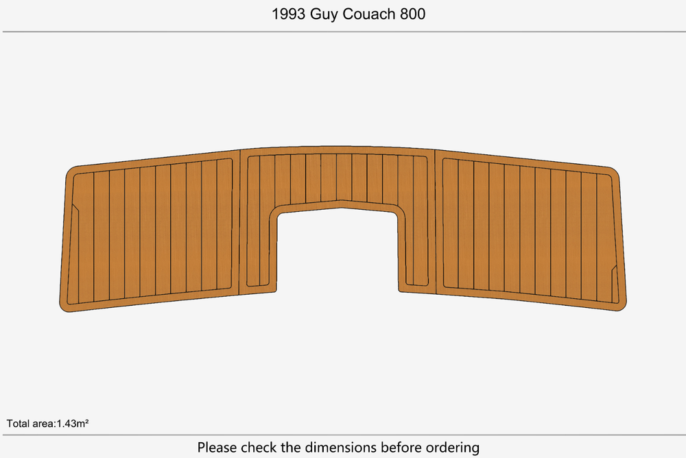 1993 Guy Couach 800 Marine teak deck EVA Foam Boat flooring