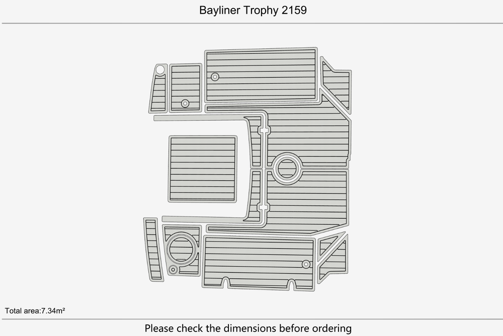 Bayliner Trophy 2159 Marine teak deck EVA Foam Boat flooring