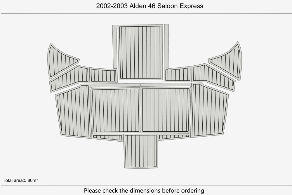 2002-2003 Alden 46 Saloon Expres Swim platform 1/4" 6mm EVA foam marine floor