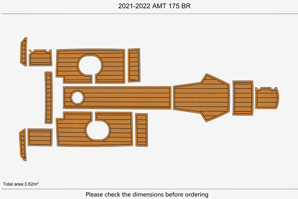 2021-2022 AMT 175 BR Marine teak deck EVA Foam Boat flooring