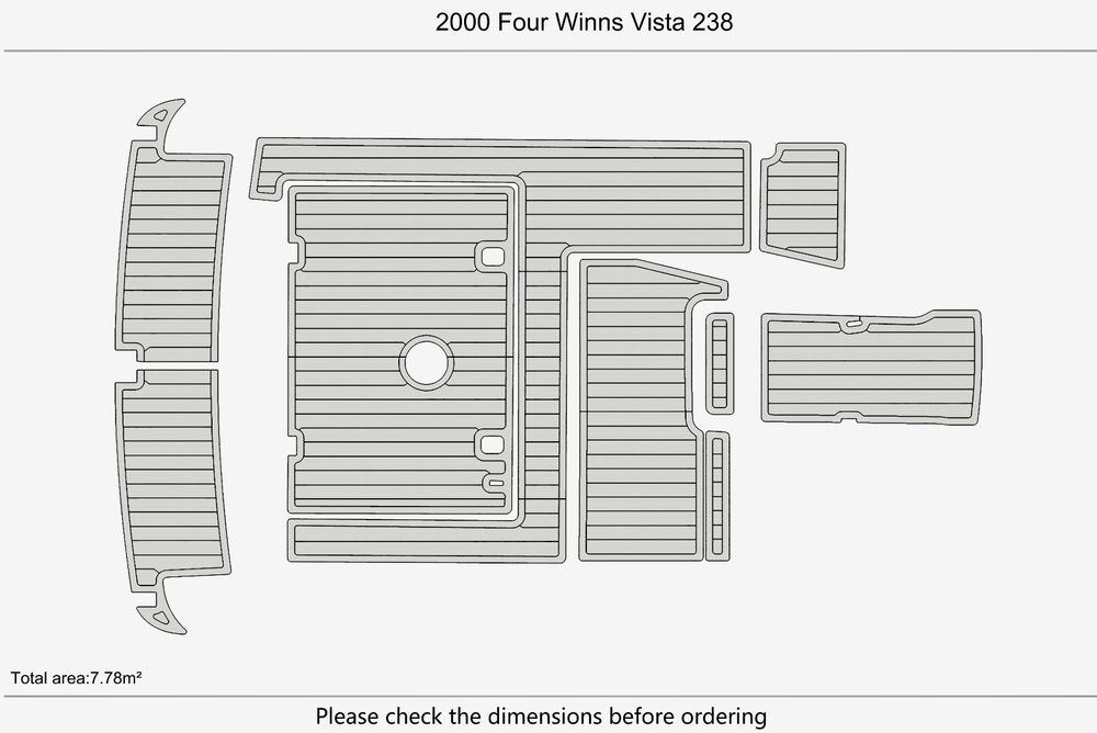 2000 Four Winns Vista 238 Marine teak deck EVA Foam Boat flooring