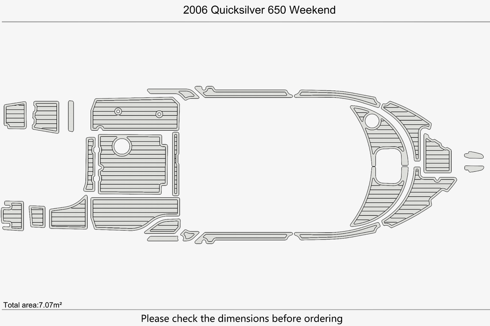 2006 Quicksilver 650 Weekend Marine teak deck EVA Foam Boat flooring